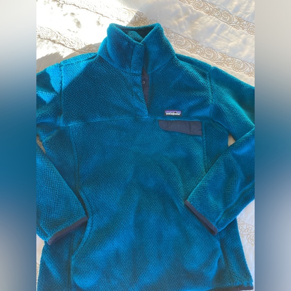 Peacock blue Patagonia re-tool pullover jacket size M EUC - Picture 9 of 9